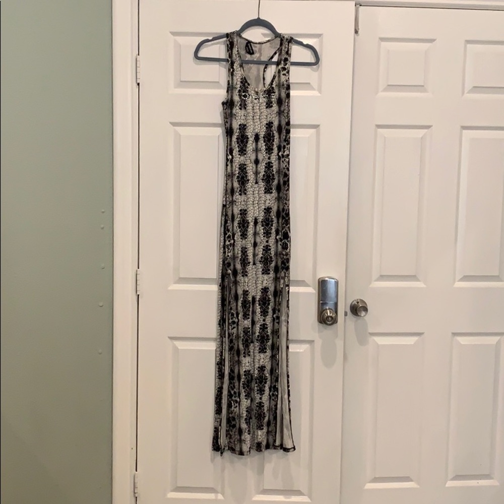 Bebe snake print maxi dress